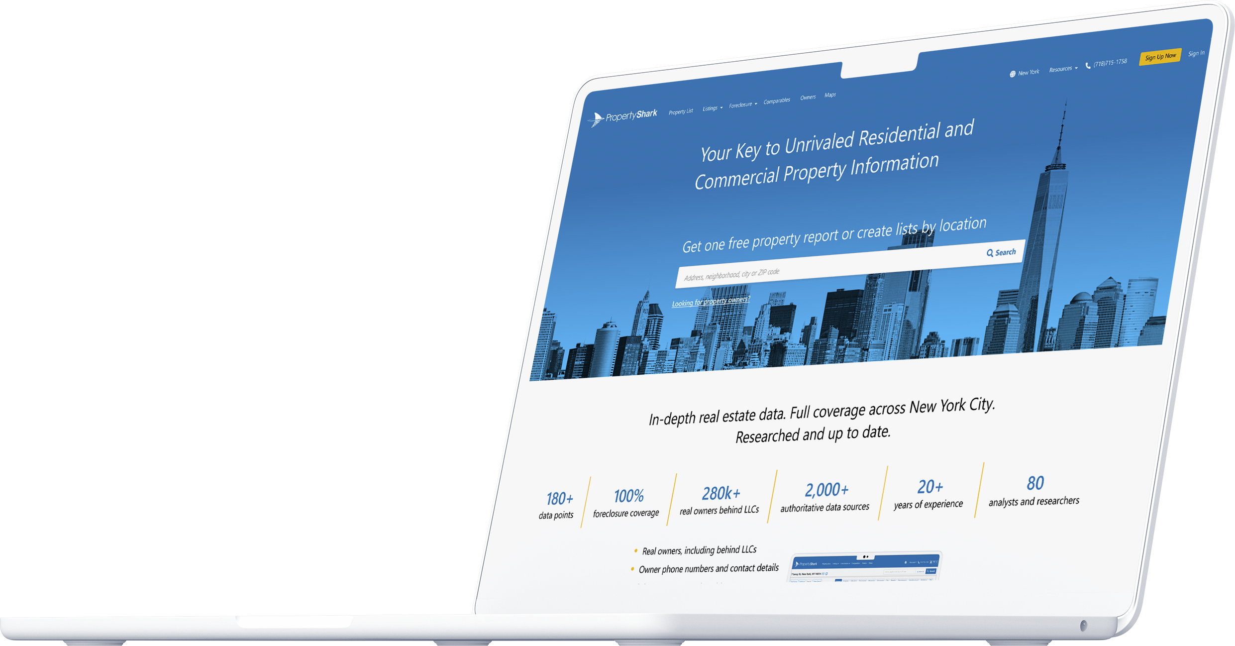 PropertyShark homepage